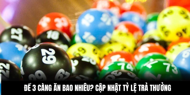 Đề 3 Càng Ăn Bao Nhiêu? Cập Nhật Tỷ Lệ Trả Thưởng